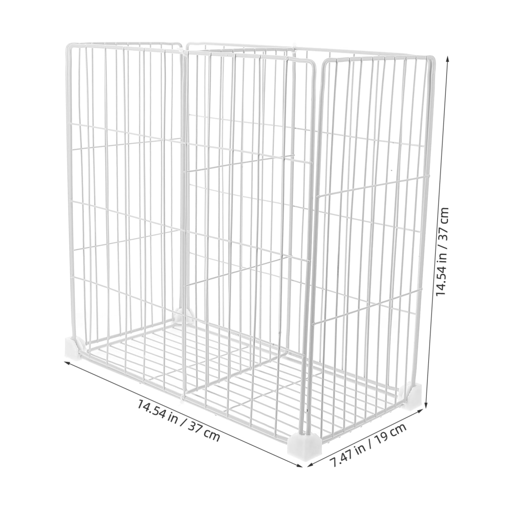 PartyKindom Cestelli per Congelatore a Pozzetto, Organizer per Congelatore in Ferro Bianco, Design a Griglia Cestello Inferiore, Facile Installazione per Cibo e Oggetti
