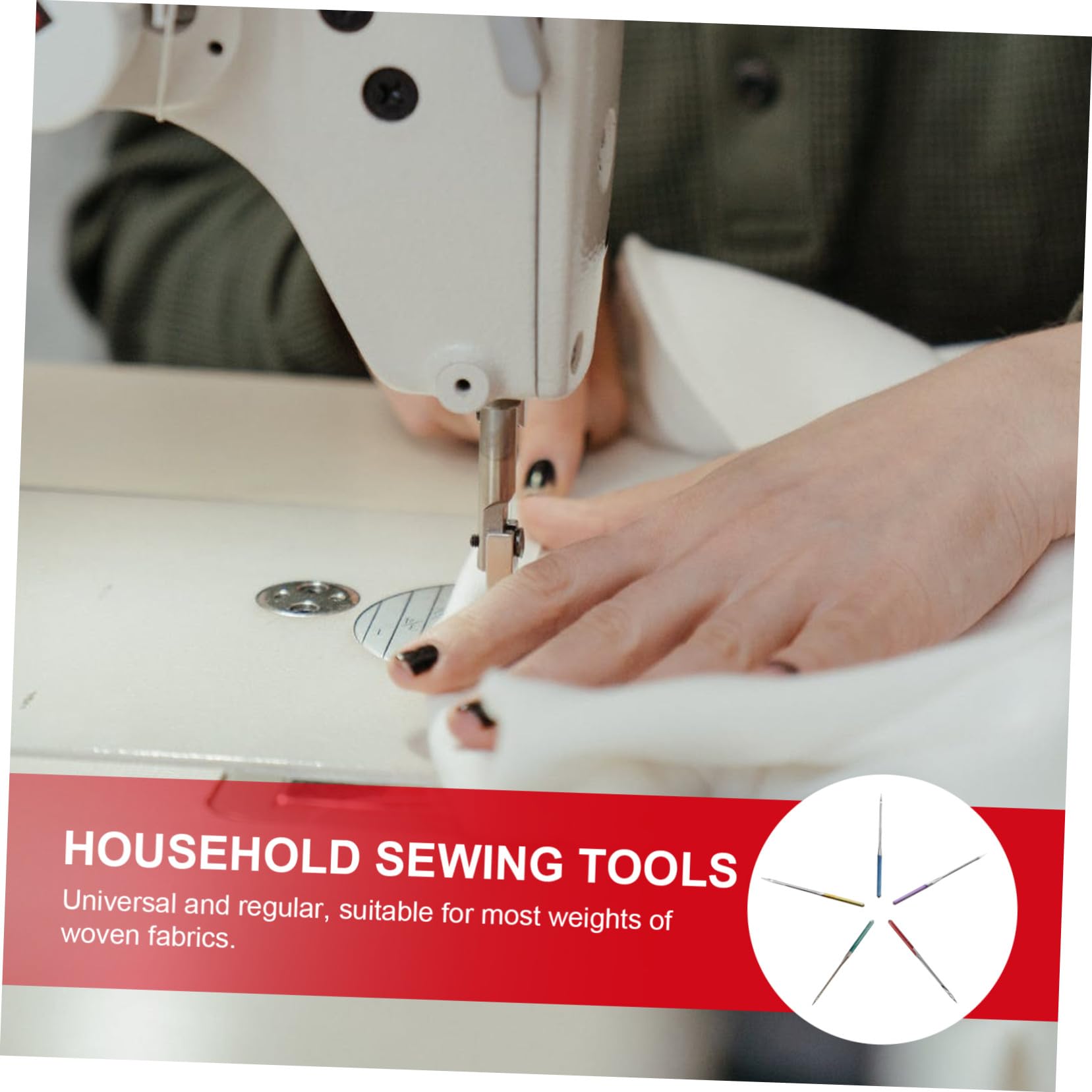 Angoily y Ligeras Resistentes 50 Agujas para Máquina de Coser de Metal Ideales para Jeans y Lona en Costura Doméstica