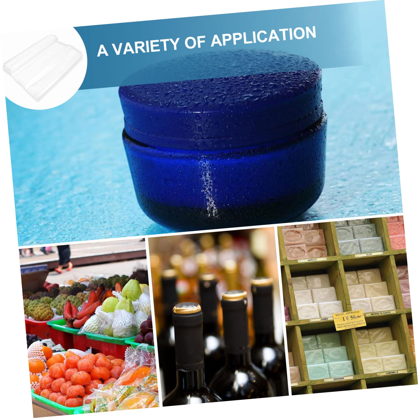 IWOWHERO 100pcs Shrink Wrap Bags Heat Seal Packaging Film 30 * 48 Heat Shrink Bags Soft High Transparency