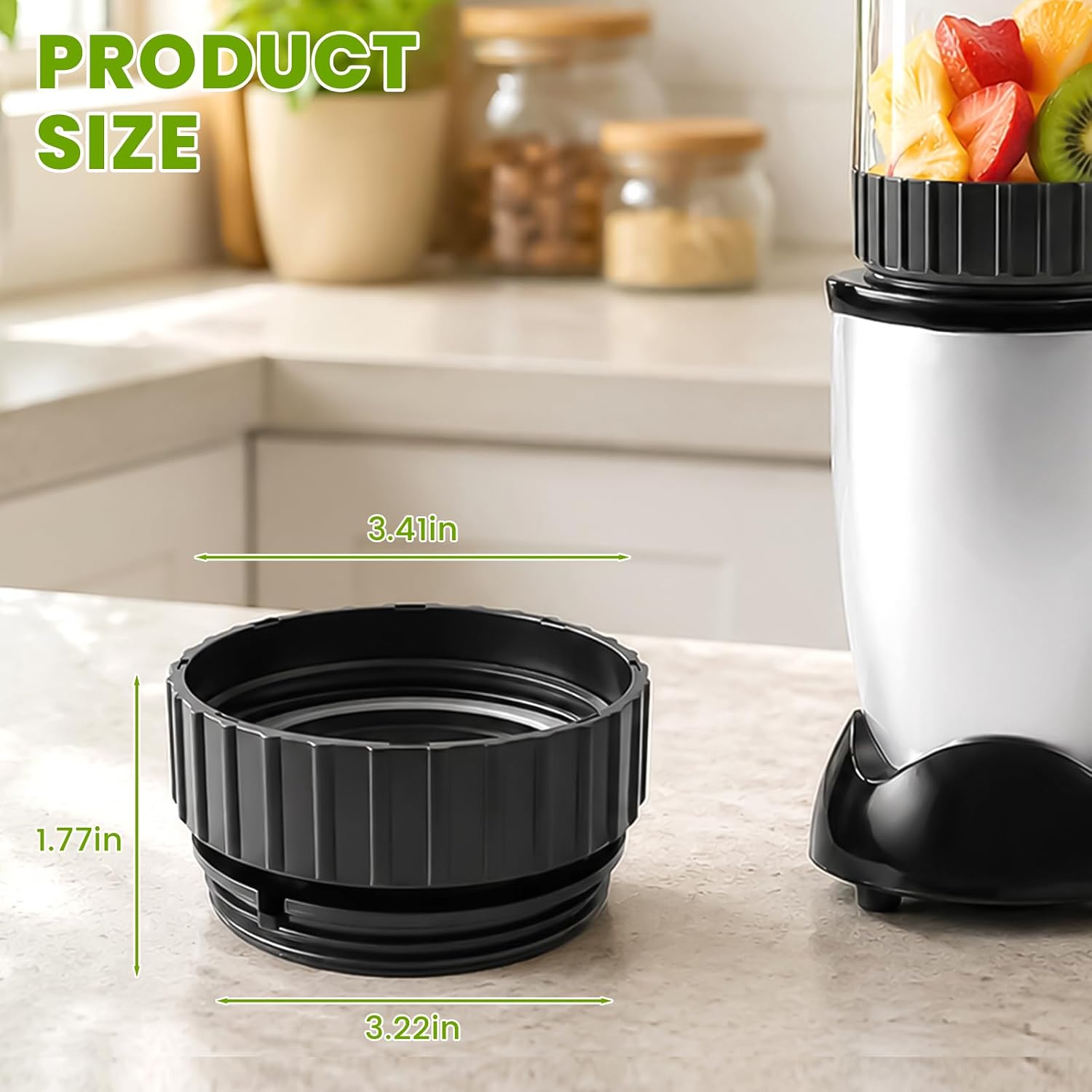 Adapter for Magic Bullet Blender, Blend Directly in Mason Jar, Replace Plastic Cups, Leak-proof Sealing Design, Compatible with 250W Magic Bullet Blender & Wide Mouth Mason Jar