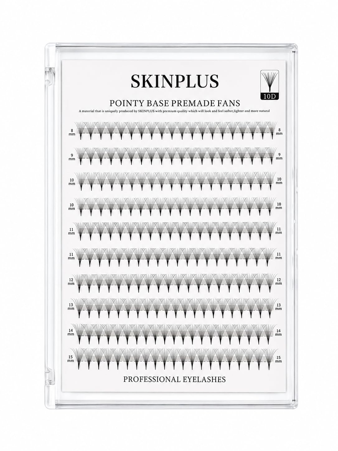 SKINPLUS 10D Premade Volume Lash Fans – Pointy Base Professional Eyelash Extensions-picture-25