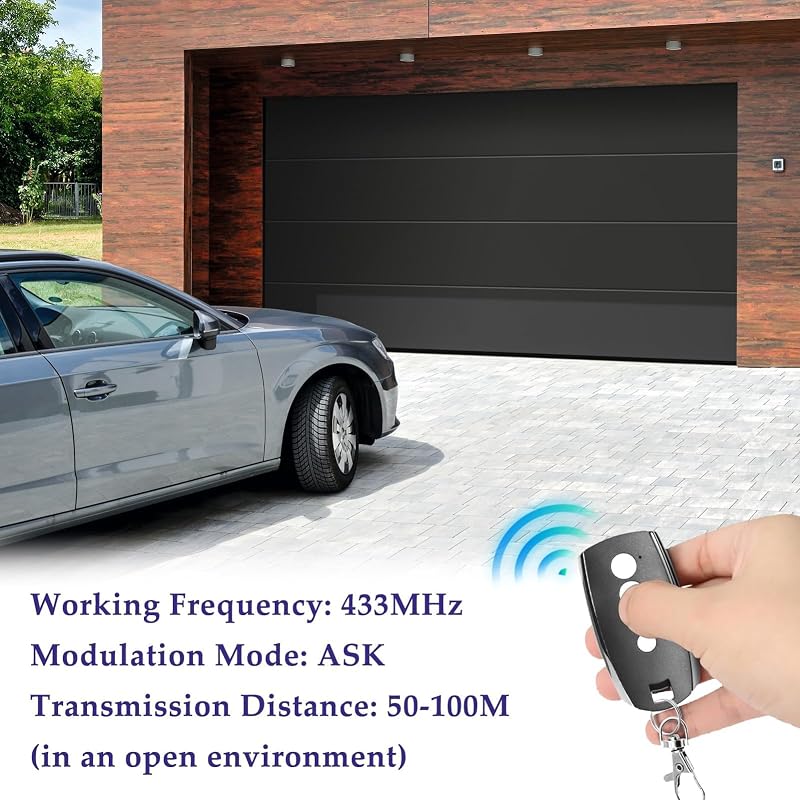 Qneneam 433.92 MHz 4 csatornás garázskapu távirányító 2db King Gates Stylo 4K kompatibilis