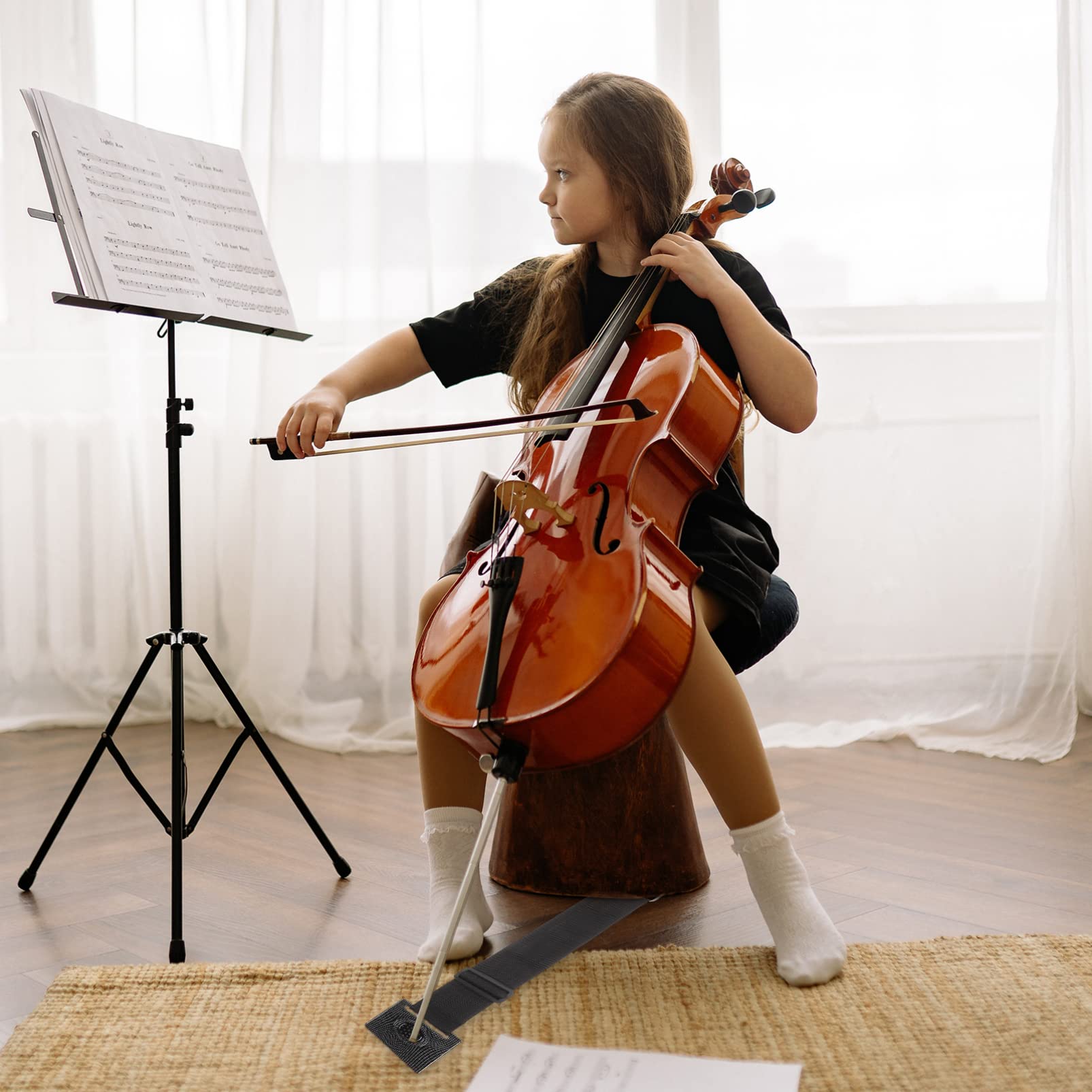 Tappetino Antiscivolo Per Violoncello - Supporto In Acero Con Base Gomma - Foto 11