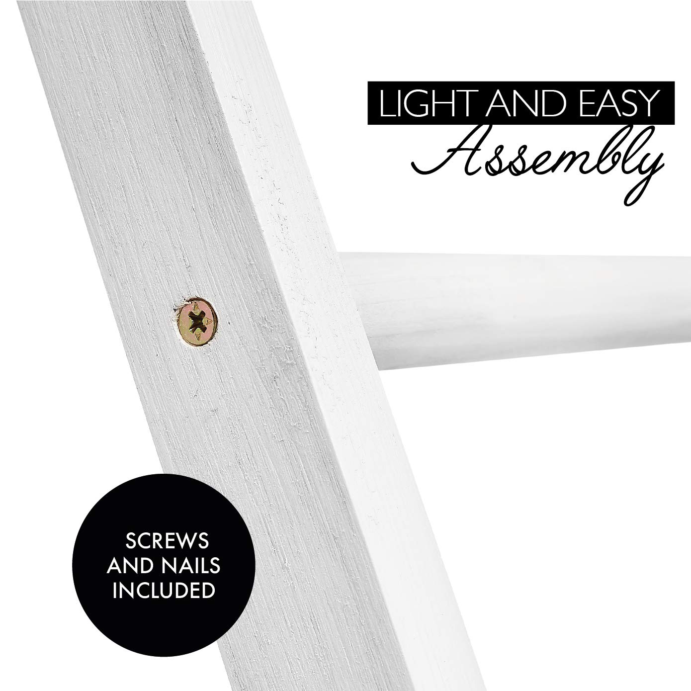 Buy Blanket Ladders for The Living Room, 5 ft Ladder Blanket Holder