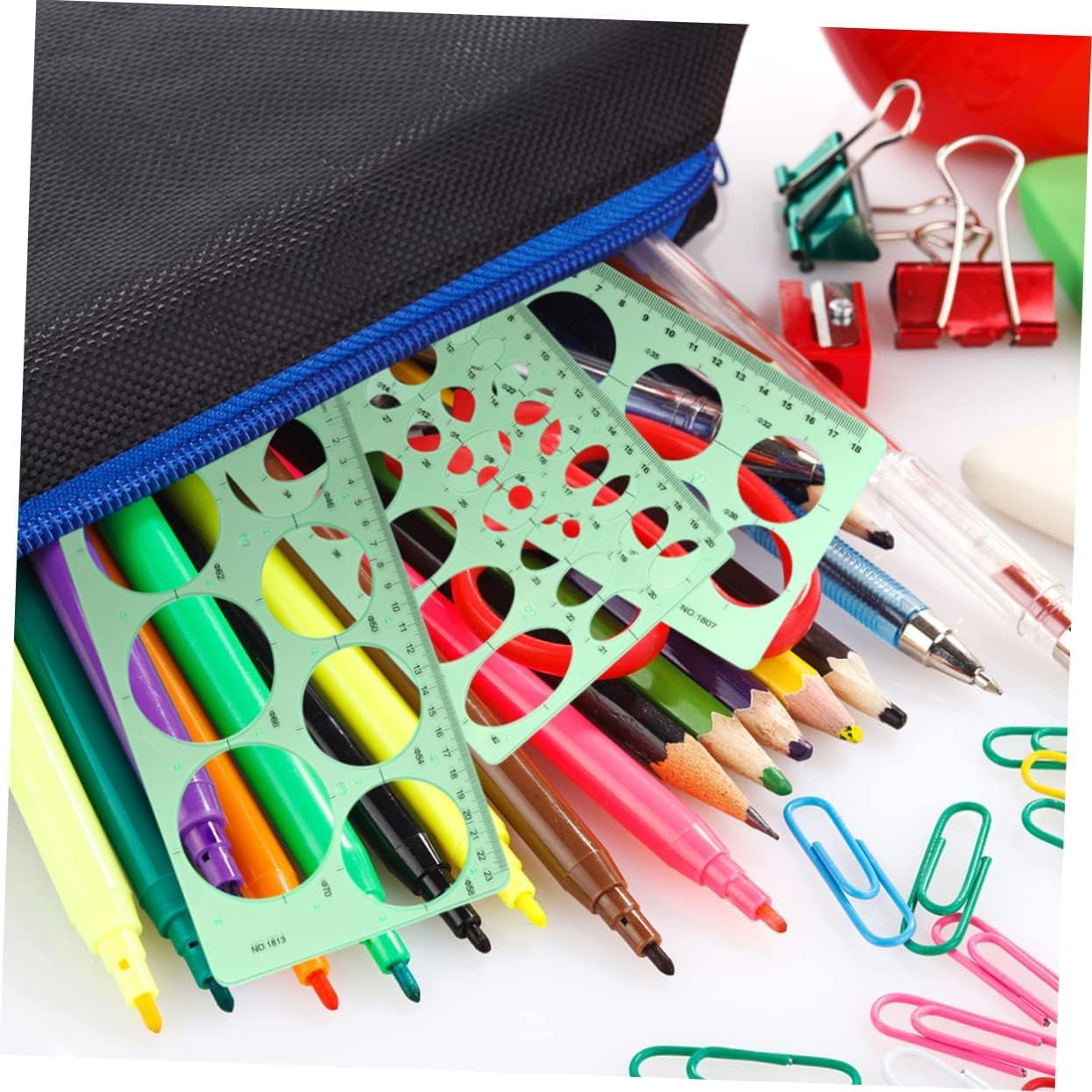 3pz Modelli di Cerchi per Disegno, 3 Dimensioni Trasparenti Stencil Circolari per Disegno Flessibili Righello Rotondo Plastica Tracciatore Cerchi Strumento Misurazione per Ufficio Scuola