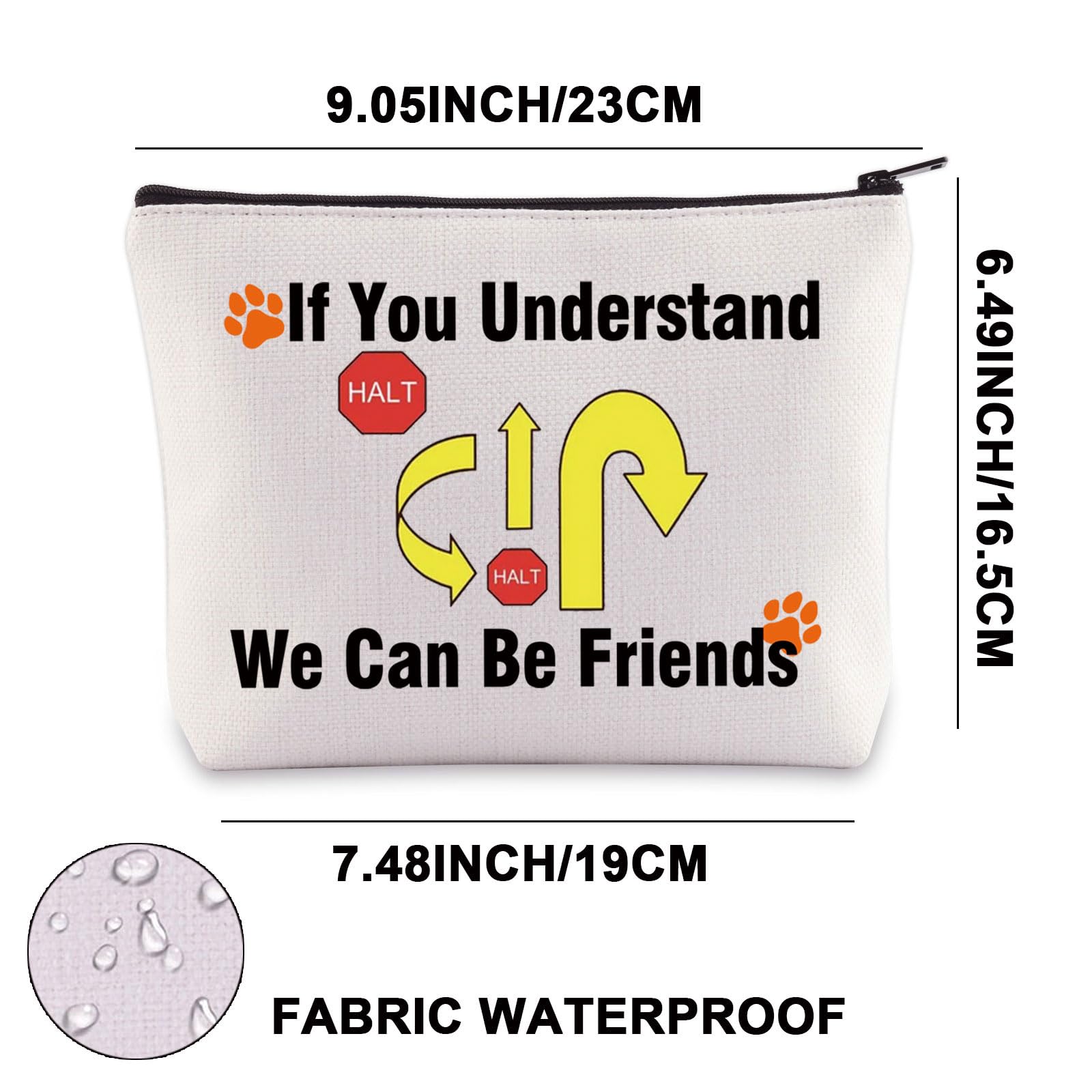 Rally Obedience Makeup Bag Dog Rally Gift Rally Sign Zipper Pouch Dog Sports Gift Dog Training Gift (You Understand UK) - Image 2