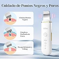 Vista 2 de GUGUG - Espátula para exfoliar la piel, espátula facial, limpiador de poros, herramientas removedoras de puntos negros con 4 modos para limpieza