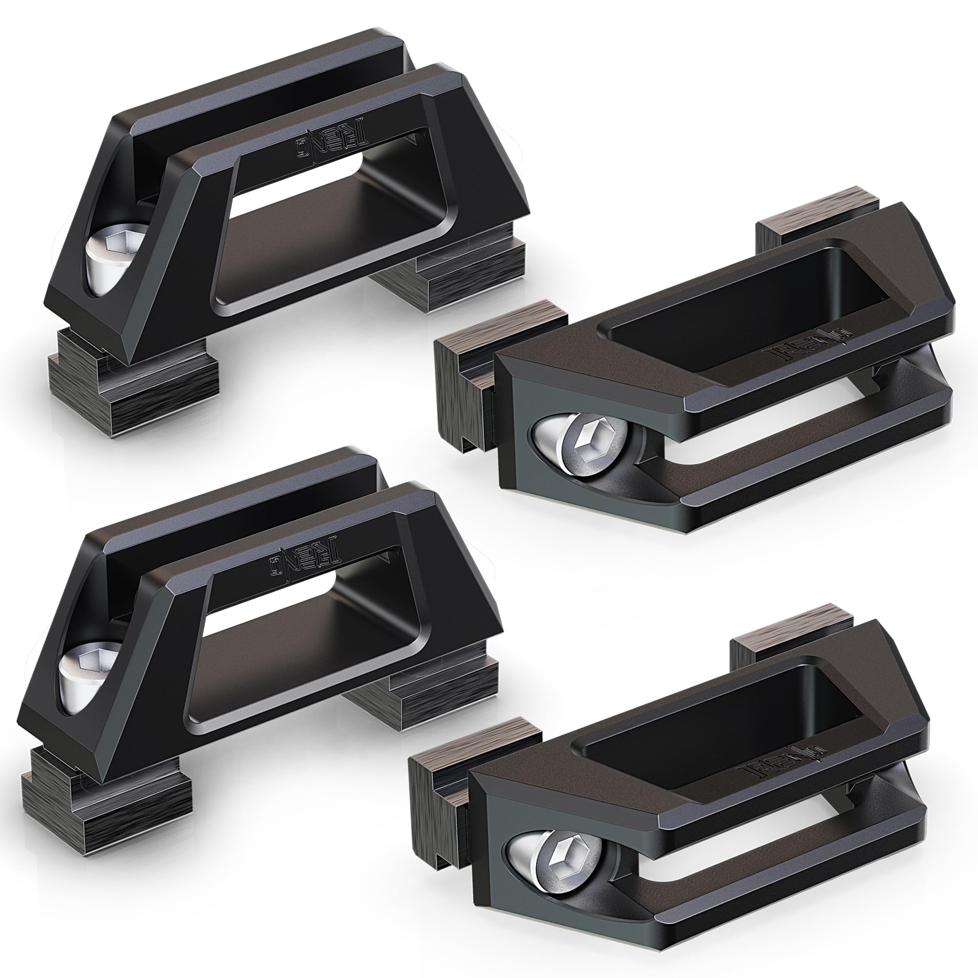 RENO Tie Down Anchors, Aluminum Bed Rail Cleats Compatible with Tacoma Tundra Gladiator Bed Hooks for Cargo Trailer, Replaces PT278-35160 35050 35100