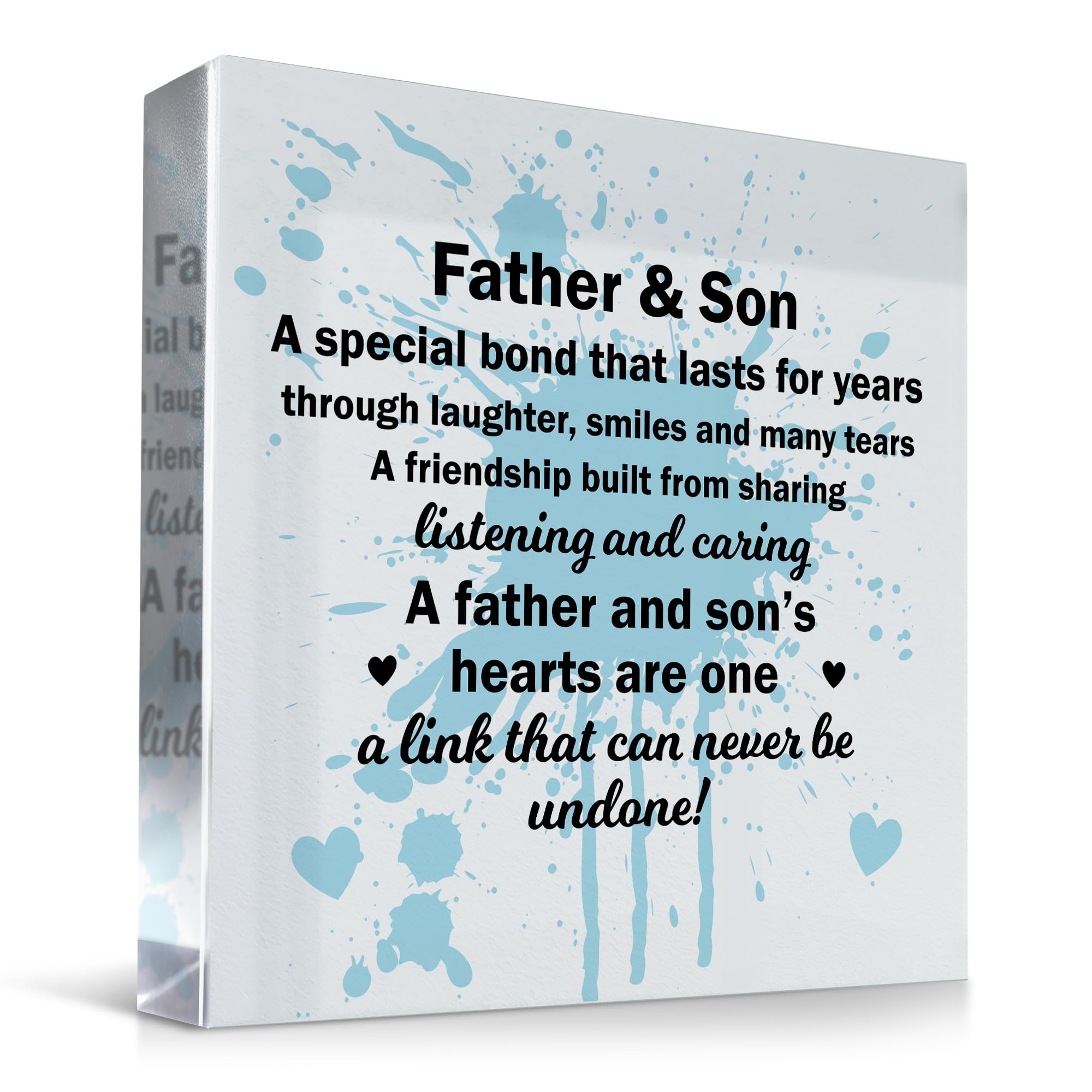 Red Ocean Father and Son Plaque Dad and Son Fathers Day for Dad Birthday For Dad For Son Dad Christmas For Son Thankyou
