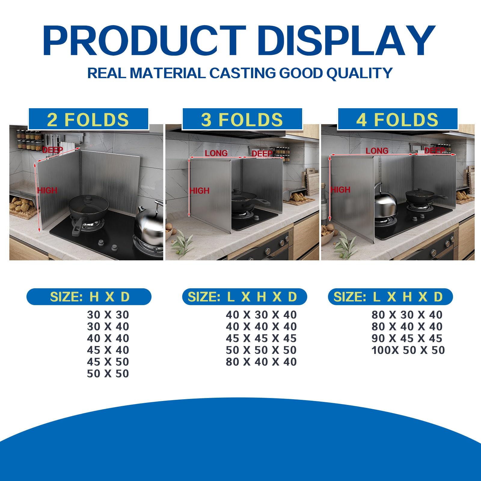 Paraspruzzi Da Cucina Pieghevole In Acciaio Inox – 45x50cm, Antiaderente, Per Fornelli E Piani Cottura – Protegge Le Pareti Dagli Schizzi D'Olio - 6