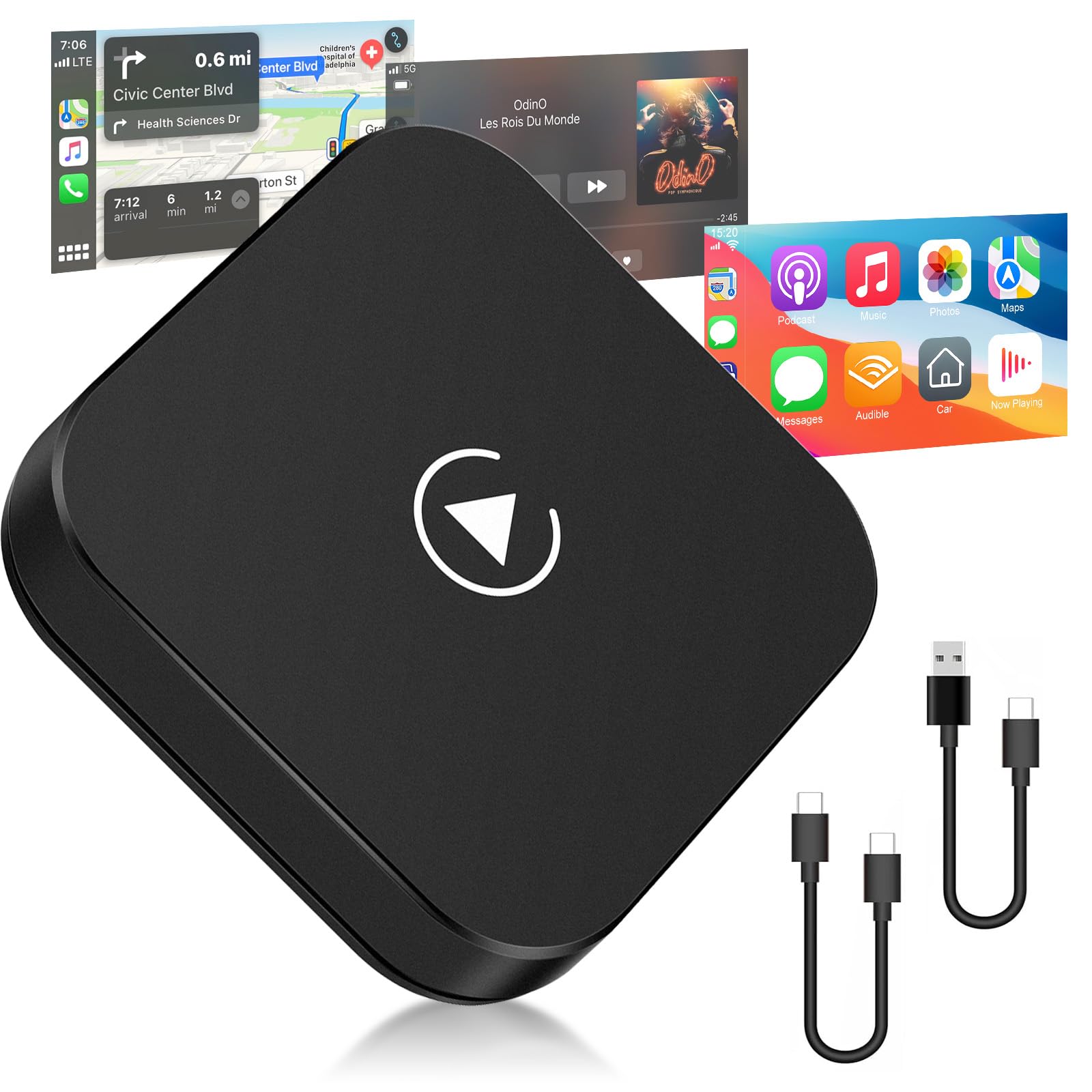 5.0 Wireless CarPlay Adapter - Upgrade Fastest Apple CarPlay