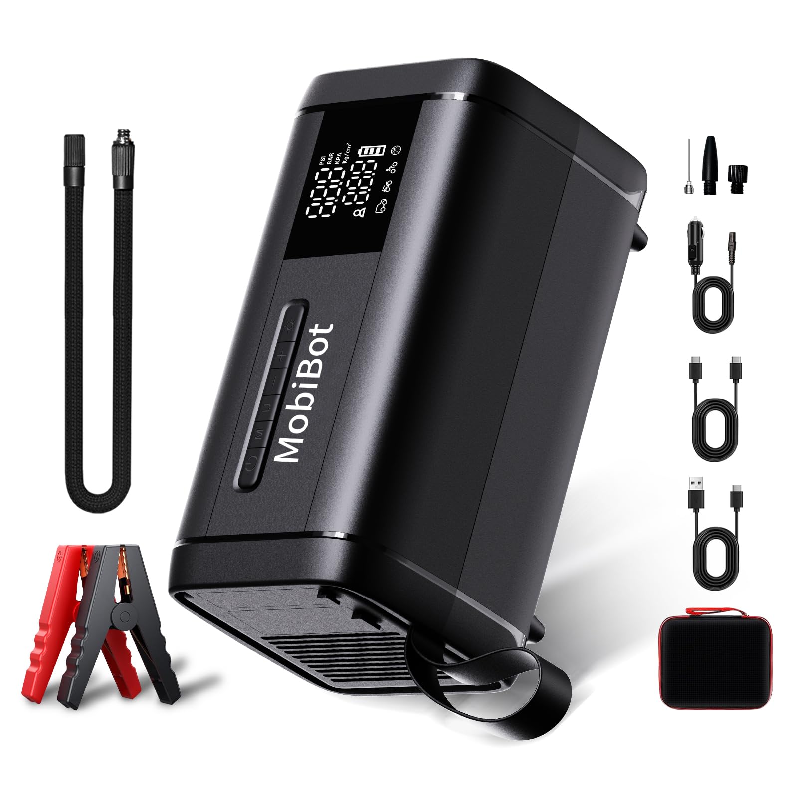 4000A Jump Starter with Air Compressor 74Wh Battery Jumper Starter Portable with LED Display 12V 4-in-1 Jump Box