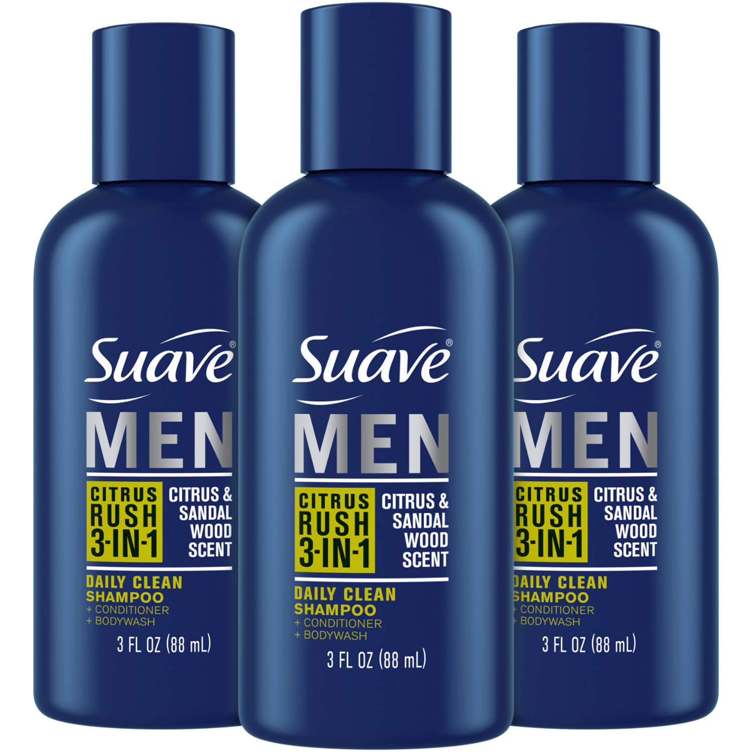 Suave Men Body Wash 3-in-1 Citrus Rush – Travel-Size Shampoo, Conditioner & Body Soap All-in-One Formula with Keratin for Healthy Hair & Skin, 3 Oz Ea (Pack of 3) Suave Men Body Wash 3-in-1 Citrus Rush – Travel-Size Shampoo, Conditioner & Body Soap All-in-One Formula with Keratin for Healthy Hair & Skin, 3 Oz Ea (Pack of 3)