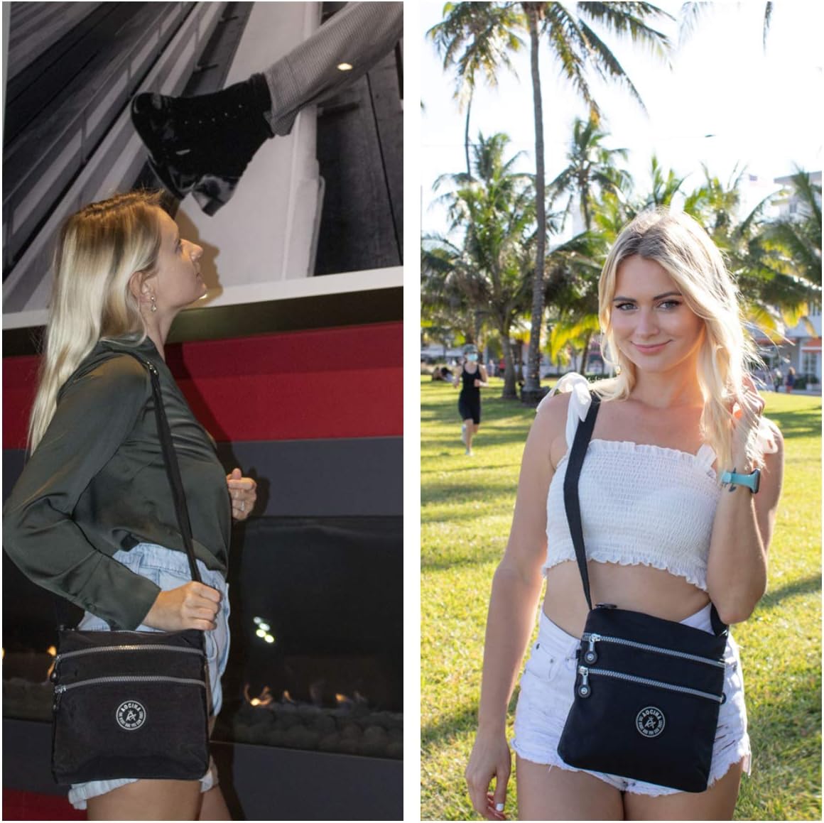 AOCINA Nylon Crossbody Bags for Women Multi Pocket Small Cross Body Purse Lightweight Travel Phone Purses Shoulder Handbags - Image 2