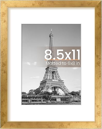 Vista 590 de upsimples - Portarretratos de 8.5 x 11 pulgadas, para fotos de 6 x 8 pulgadas con paspartú o de 8.5 x 11 pulgadas sin paspartú, marcos de fotos