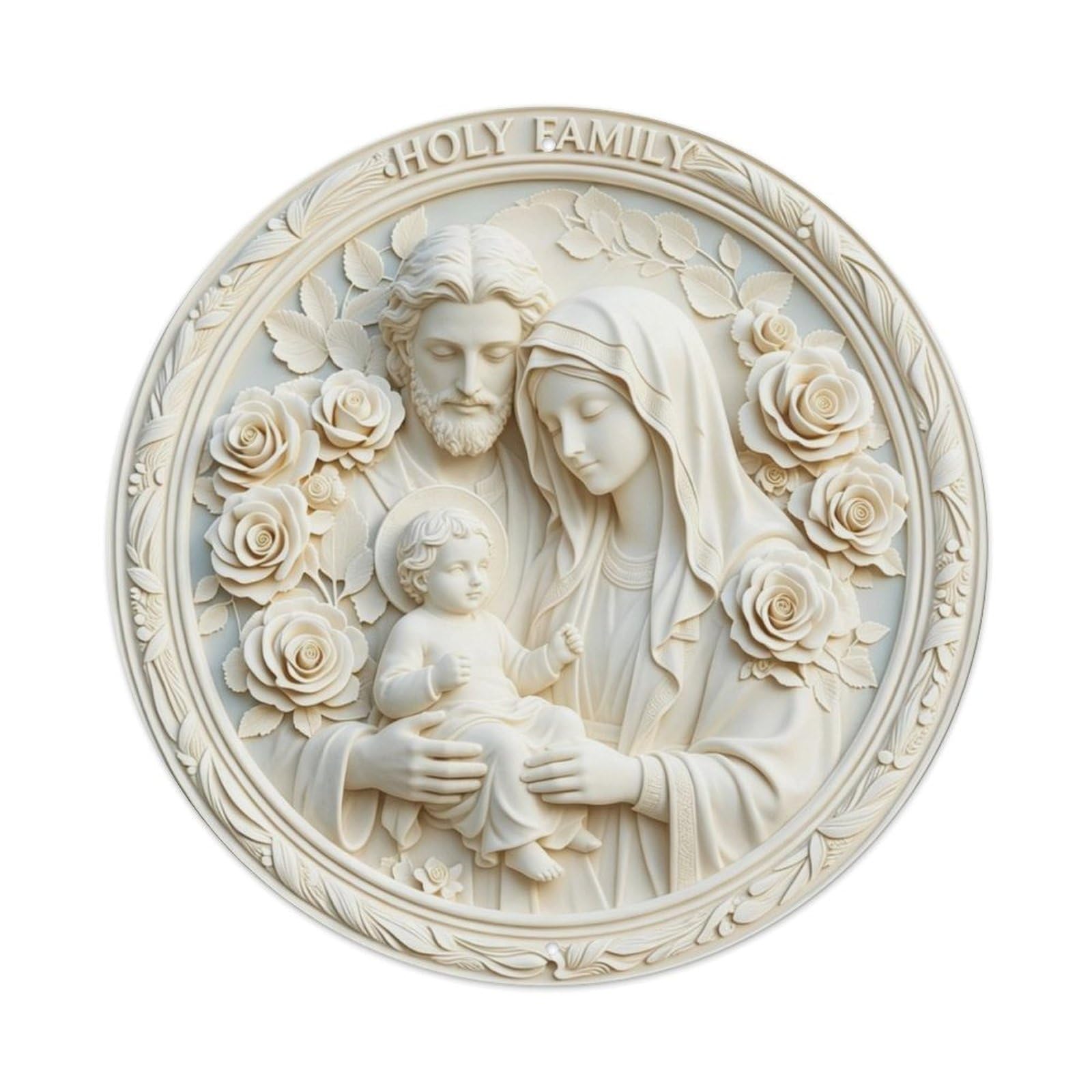Holy Family Metal Tin Sign Plaque