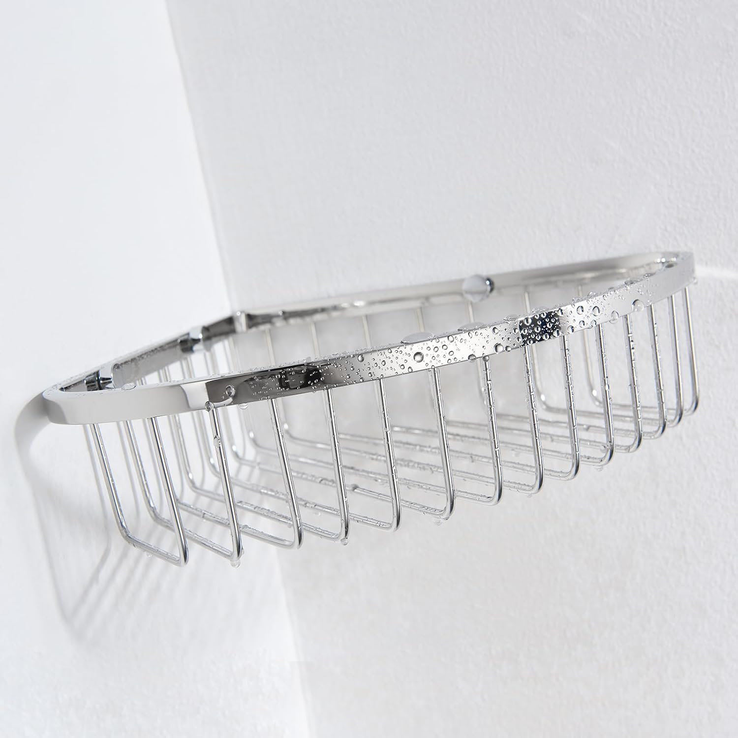 Corner Shower Caddy Basket - Stainless Steel Bathroom Shower Shelf/Organizer for Shower Storage - Sturdy Wall Corner Rack - Chrome set of 2