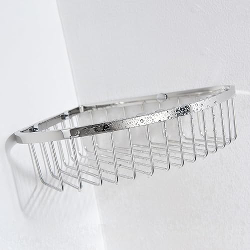 Miniatura 7 de Cesta de esquina para ducha, estante de ducha de baño de acero inoxidable, organizador para almacenamiento de ducha, estante de esquina de pared