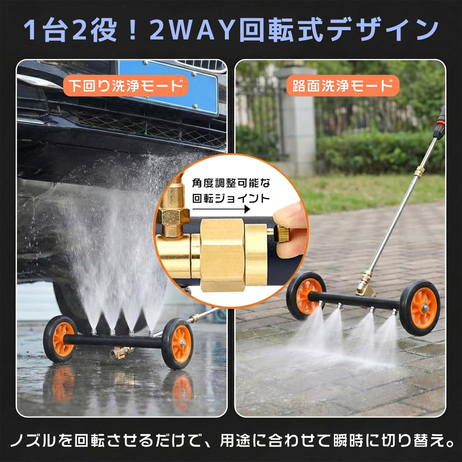 Amazon.co.jp: 4ノズル アンダーウォッシュ 下回り洗浄ノズル 高圧水