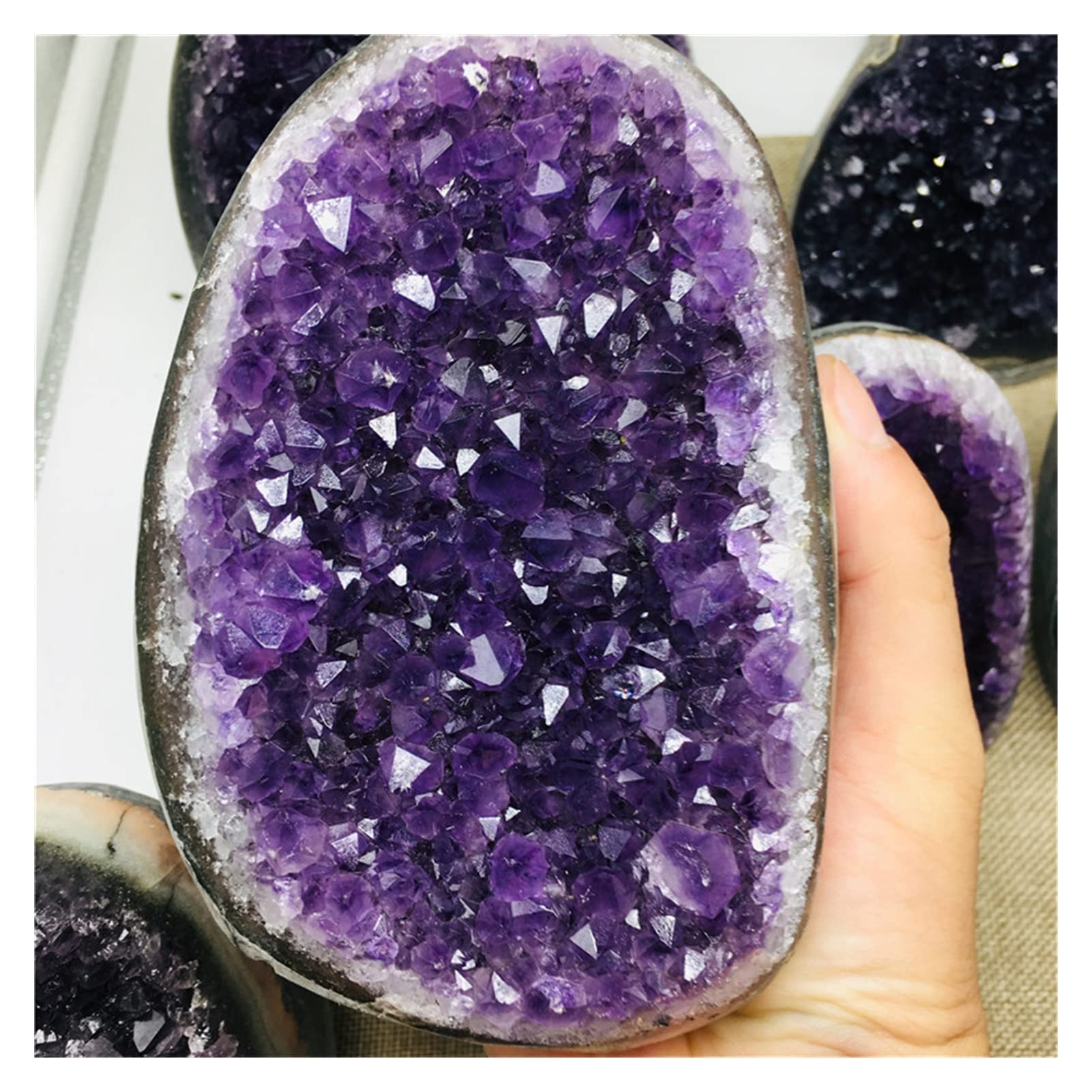 Amethyst Rohstein Natürlicher Uruguay Traum Amethyst Quarz Kristall Cluster Probe Heilung 1 stück (Color : 500-600g)