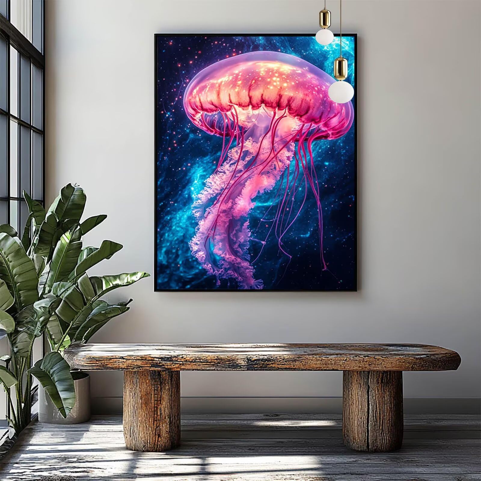 Amazon | ダイヤモンドアート クラゲ 40 x 55 cm ダイヤモンドアート