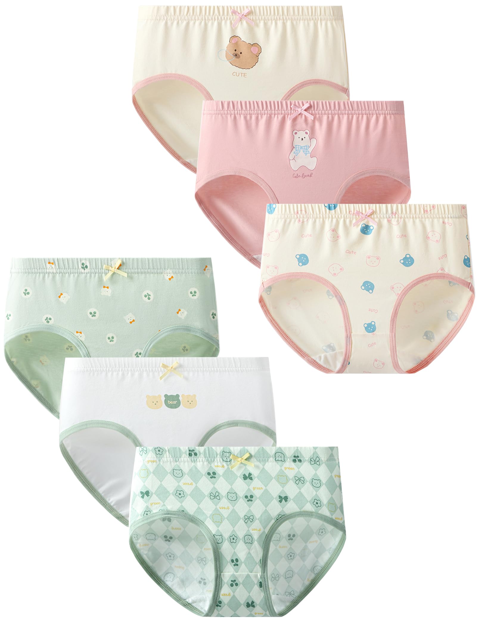 Girls Underwear Cotton Panties Big Kids Teens Briefs 6-Pack