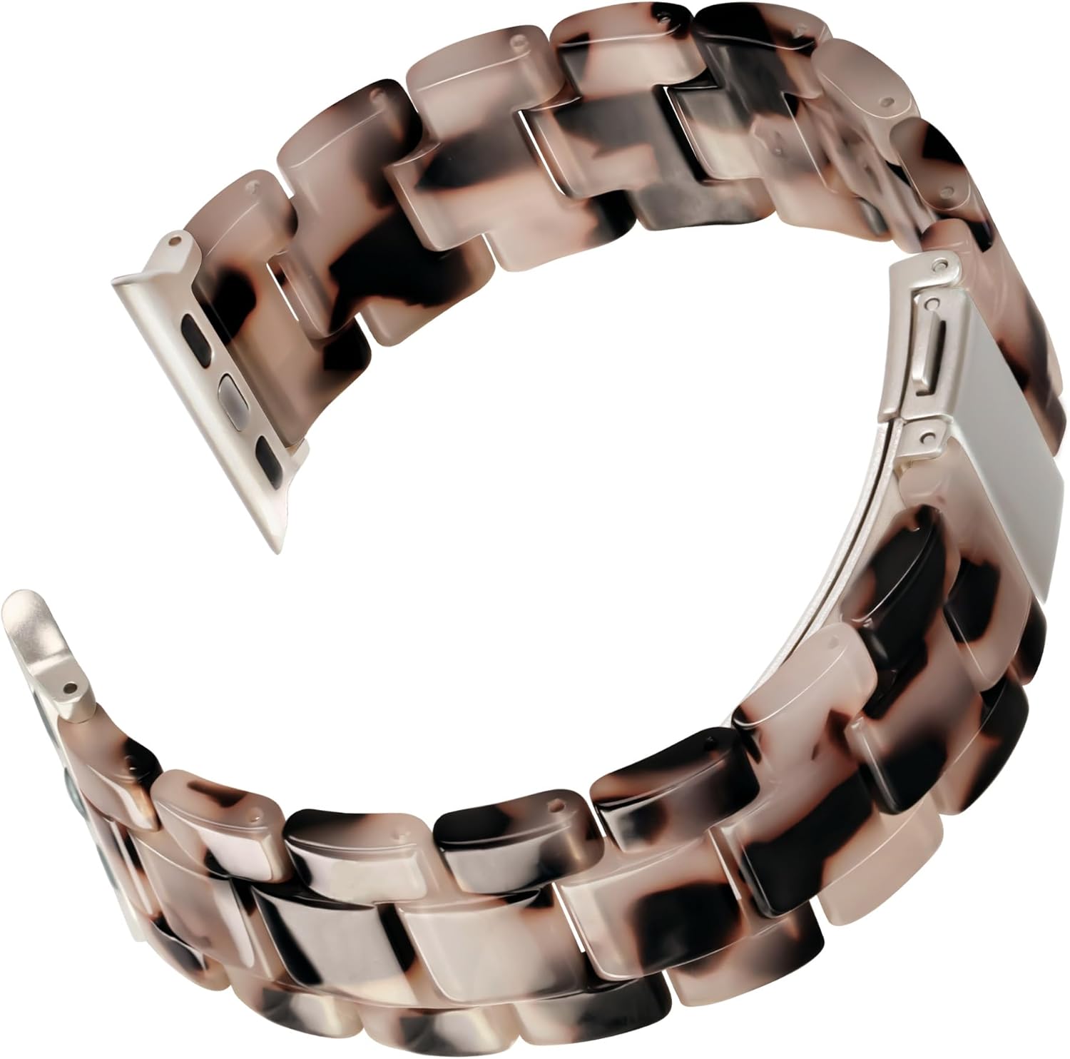 Vamyzji Compatible with Apple Watch Band 41mm 40mm 38mm 42mm 44mm 45mm 46mm 49mm, Light Fashion Resin Tortoise iwatch Band Women for Apple Watch Series 10 Series 9 8 7 6 iWatch SE 5 4 3 2 1, Ultra 2 1 - Image 2