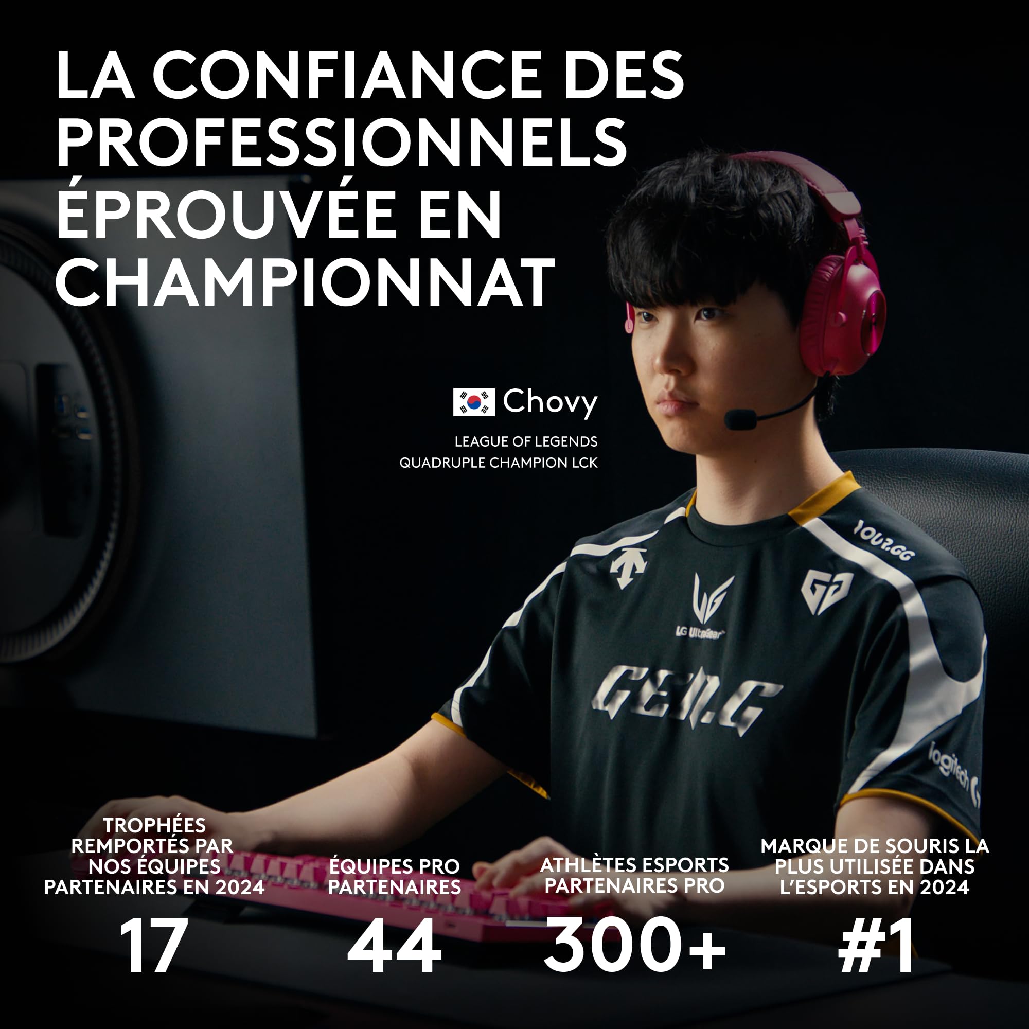 Logitech G Souris de Jeu sans Fil Pro 2 Lightspeed, jusqu'à 4 Boutons latéraux magnétiques Personnalisables et commutables, Chargeur USB-C, capteur 32k DPI pour pour PC/Mac.