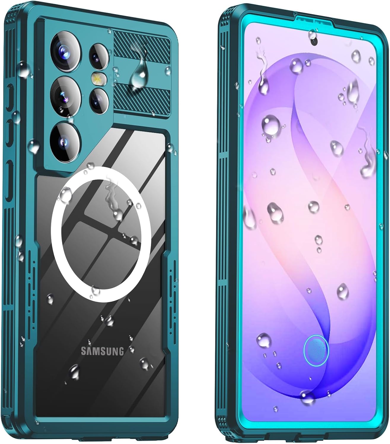for Samsung Galaxy S26 Ultra Waterproof Case, [Fit for Magsafe] [IP68 Water Proof] [Built-in Screen Protector], Magnetic Heavy Duty Military Grade Rugged Phone Case for S 26 Ultra 6.9", Teal