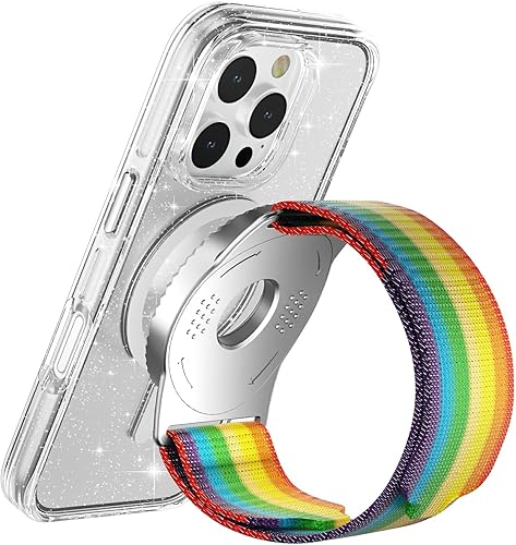 Miniatura 6 de BAISRKE Brazalete magnético para correr para carcasa MagSafe, agarre giratorio de 360 para teléfono con compartimento de aroma ajustable y cordón