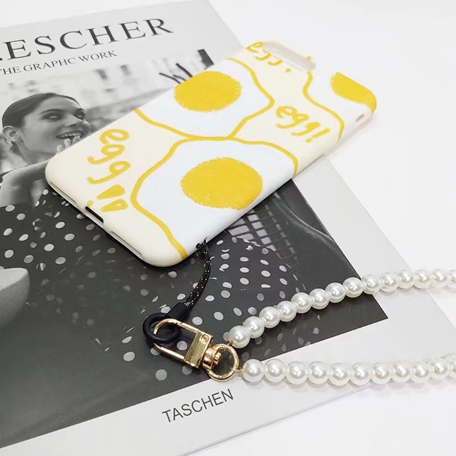 Catena Per Cellulare A Collo Lungo Con Perle Finte Bianche – Cordino Antismarrimento, Bracciale Fai-da-te E Accessorio Elegante Per Ragazze
