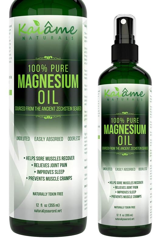 Kaiame Naturals Spray de magnésio com cloreto de magnésio, não diluído, 355 mL