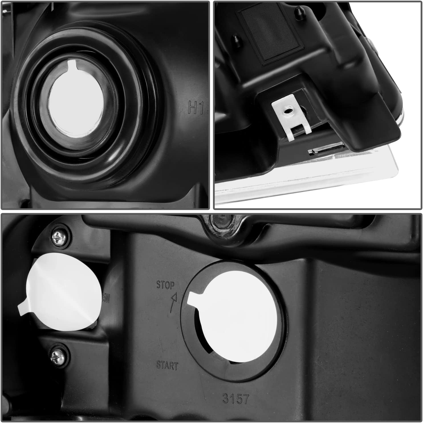 DNA MOTORING Headlamps Headlight Assembly Compatible With 05-07 Ford F250-350 F450 F550SD, Chrome/Clear, HL-OH-FSD05-CH-CL1