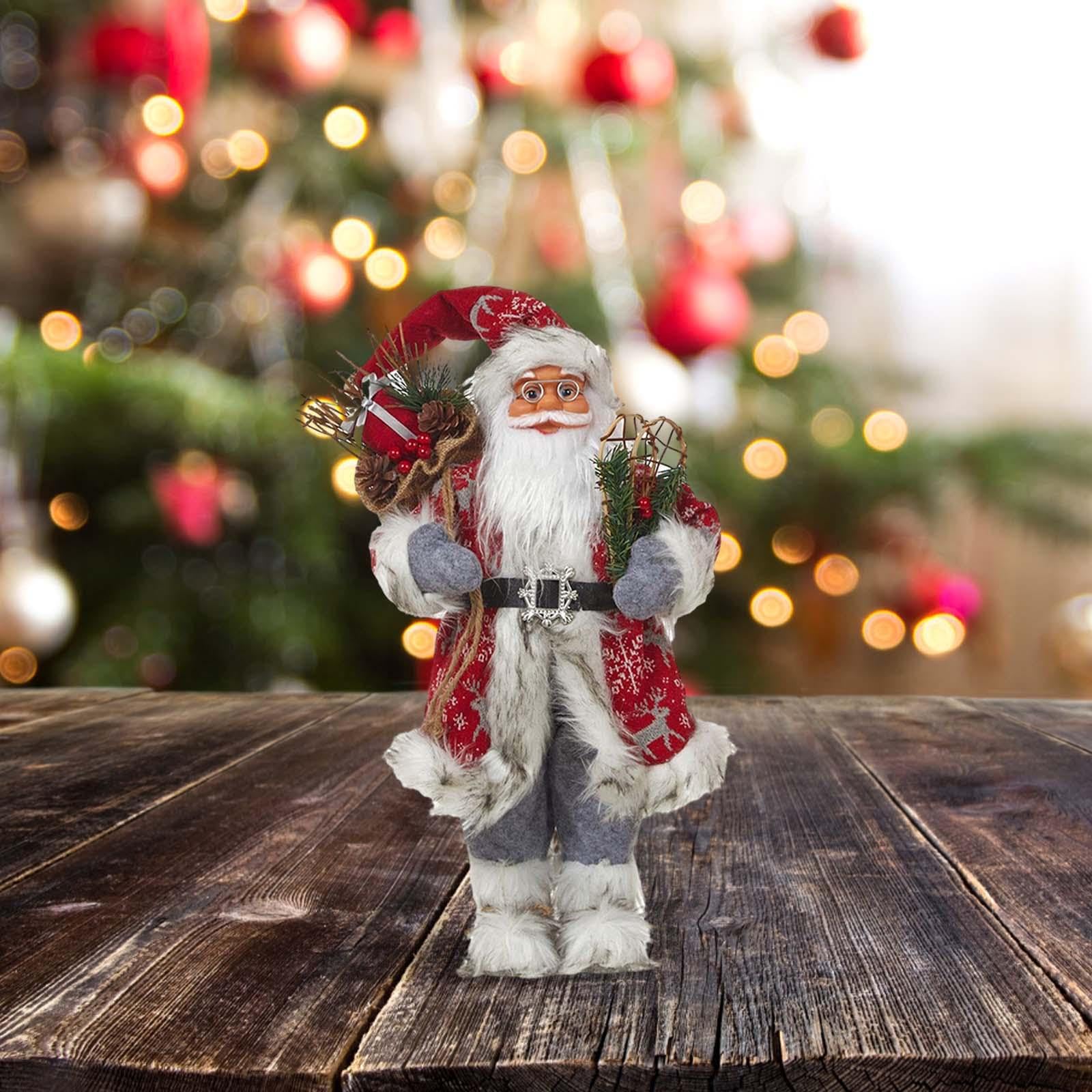 Stehende Weihnachtsmann-Figur 45cm Tischdekoration für Weihnachten, Party, Hochzeit, Silvester, drinnen- 45cm Weihnachtsmann Puppe