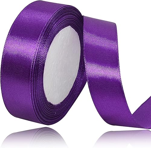 Miniatura 26 de Cinta de satén dorada de 3/4 pulgadas x 25 yardas, cinta de tela de color sólido para envolver regalos, manualidades, fabricación de lazos