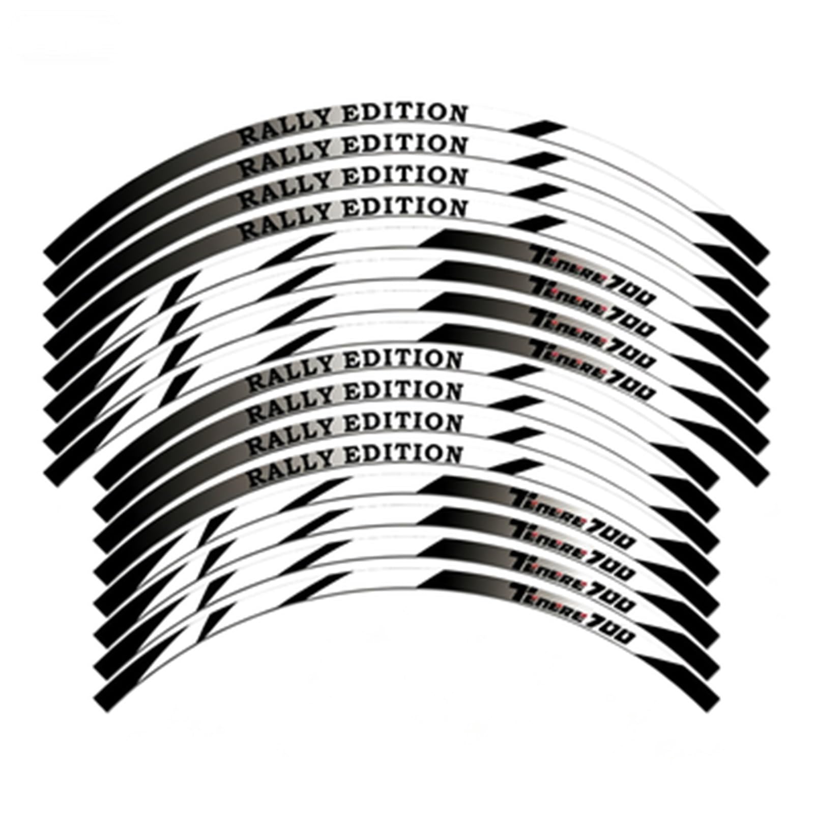 Motorcycle Wheel Stripes Sticker Rim Hub Reflective Decals for Yamaha for Tenere 700 18 and 21 Inch for TENERE700 Motorbike(Color6)