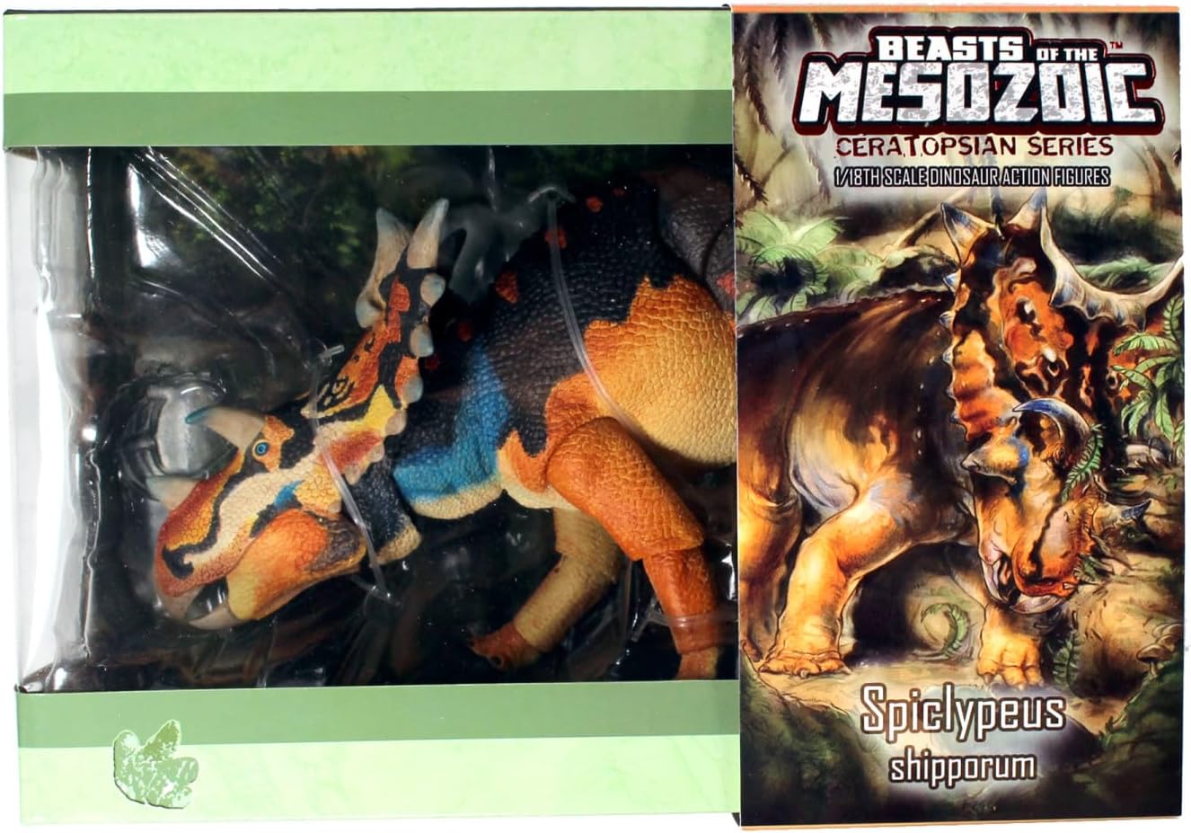 Beasts of The Mesozoic: Ceratopsian Series Spiclypeus 1:18 Scale Action Figure, Multicolor