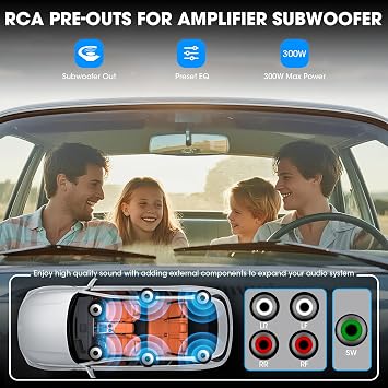 Classic Single Din Car Stereo - Retro Vintage Style Truck Radio Bluetooth LCD Display AM FM Receiver USB Aux in Preamp Subwoofer Output