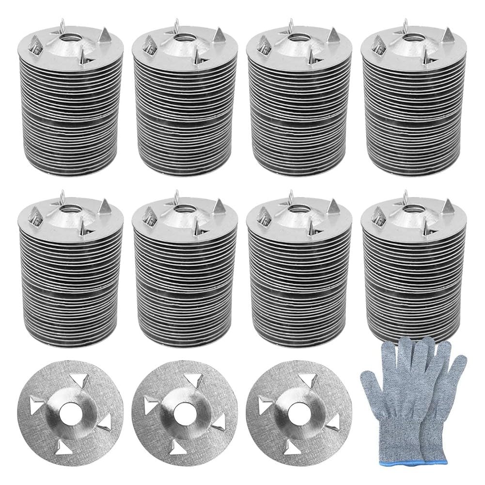 Ehwisbe For Insulation Fixing Hardware- 1-1/8 Inch Metal Washers(500Pcs) For Foam Board Panels Fasteners