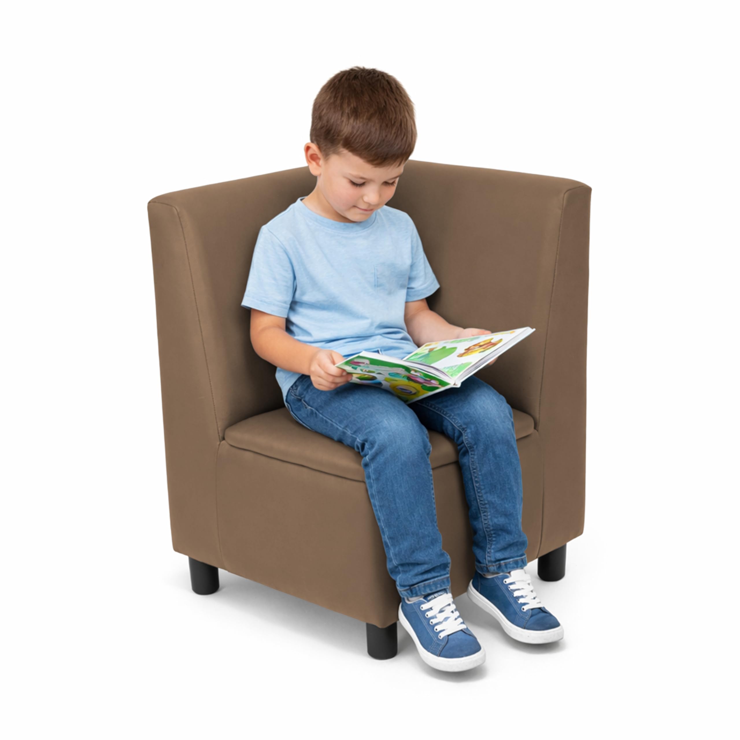 FDP Kid Comfort Collective Modular Corner Armless Chair - Chocolate