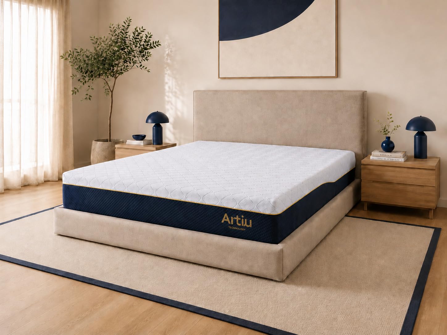 DORMISSIMO Colchón Artiu Viscoelástico 90x190 H2 25cm | Cama articulada, Firmeza H2, Homologación CertiPUR, Homologación OEKO-TEX, Funda lavable, Fabricado en Europa