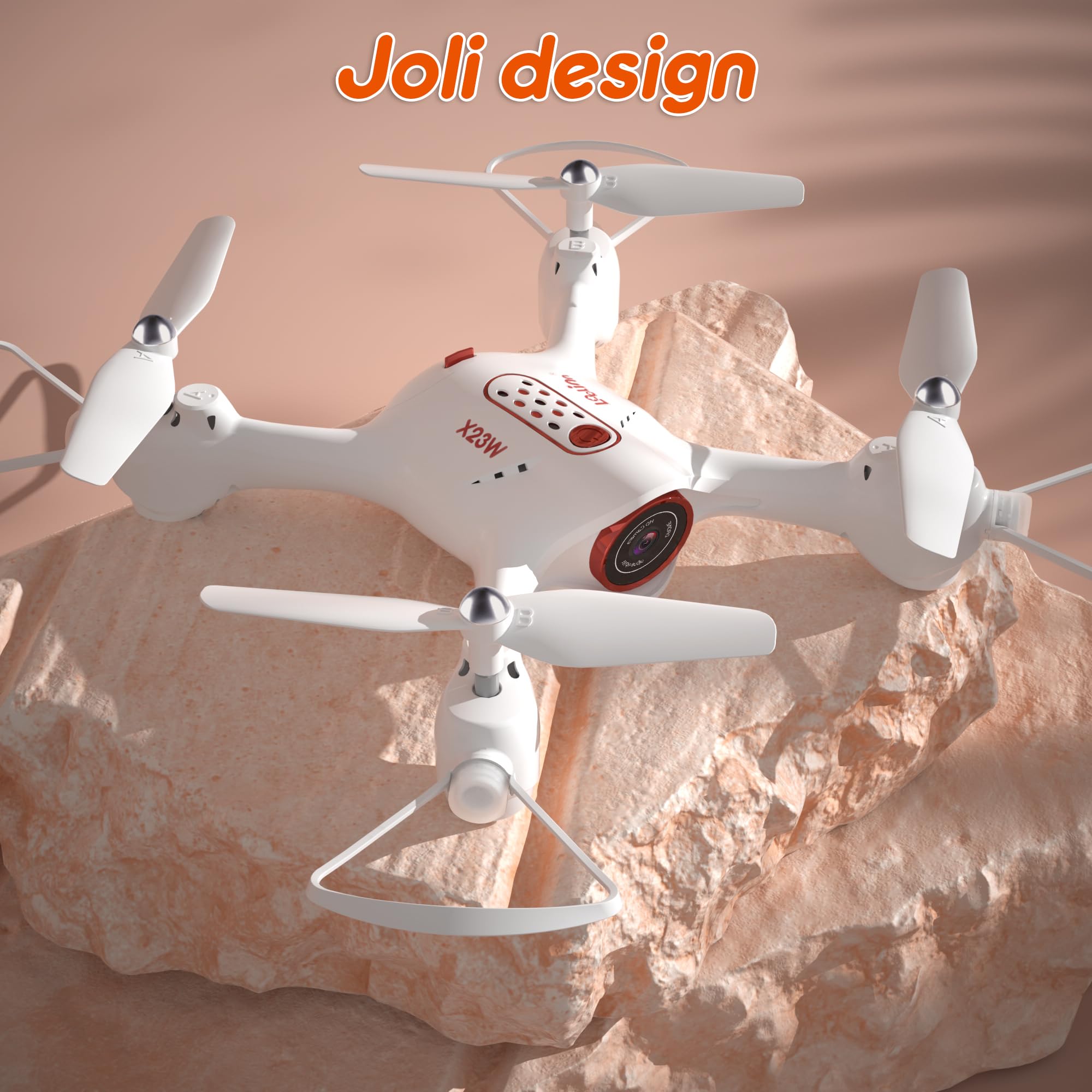 Loolinn | Drone comme Cadeau pour Enfants - Drone avec Camera, Transmission Vidéo en Temps Réel, Très Facile à Piloter, Lumières LED/Certification C0 Approuvée(Cadeau pour Garçons et Filles)
