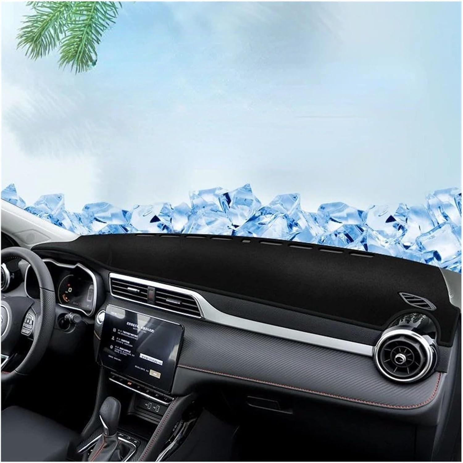 DdaiXQ Car Dashboard Mat For MG ZS MGZS 2017 2018 2019 2020, Anti Slip Anti Glare Dustproof Dashboard Cover Pad Protector Dash Cover Sunshade Dashmat