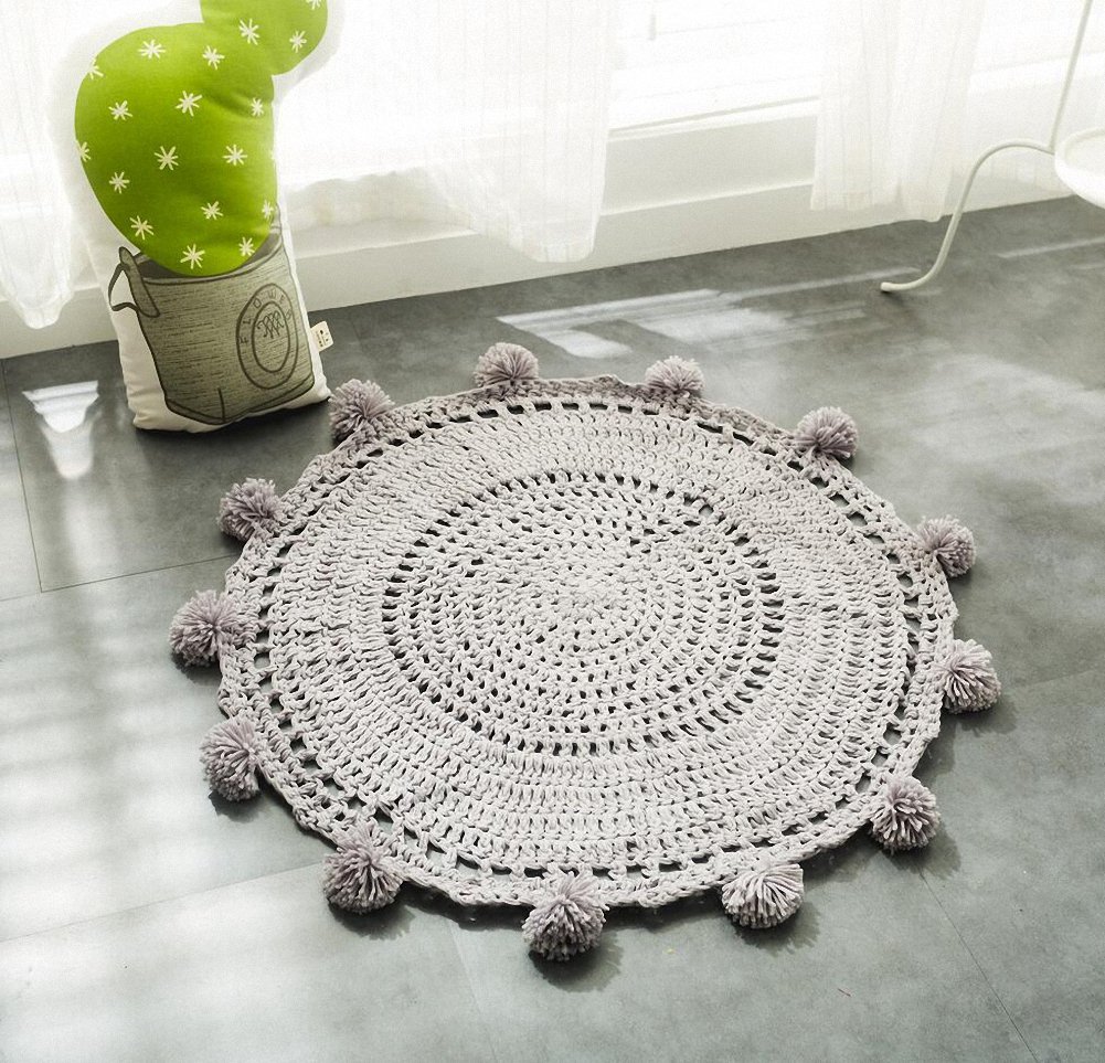 Circle crochet blanket