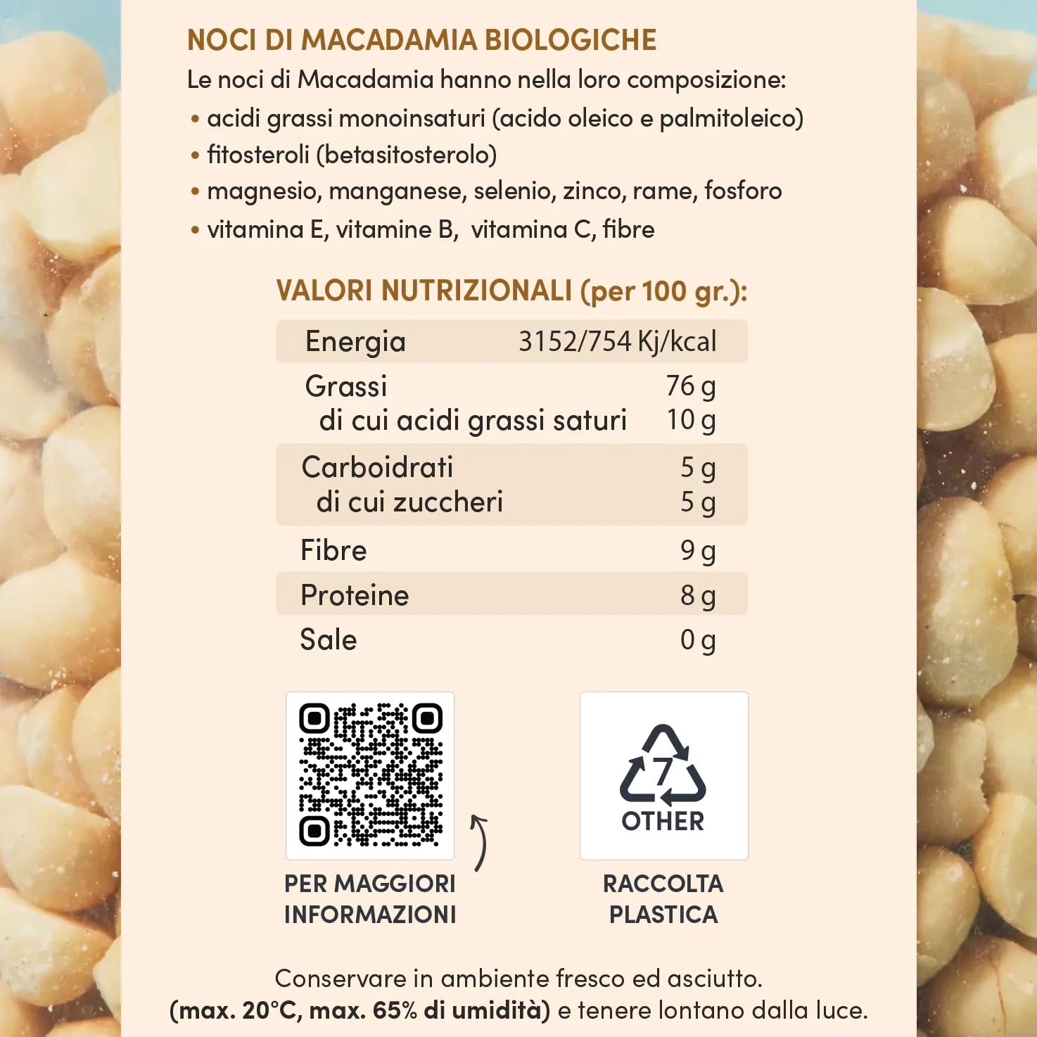 NATURVIS, NOCI di MACADAMIA - Biologiche Crude, 1kg, Senza Sale Aggiunto, Non Tostate – Qualità Premium