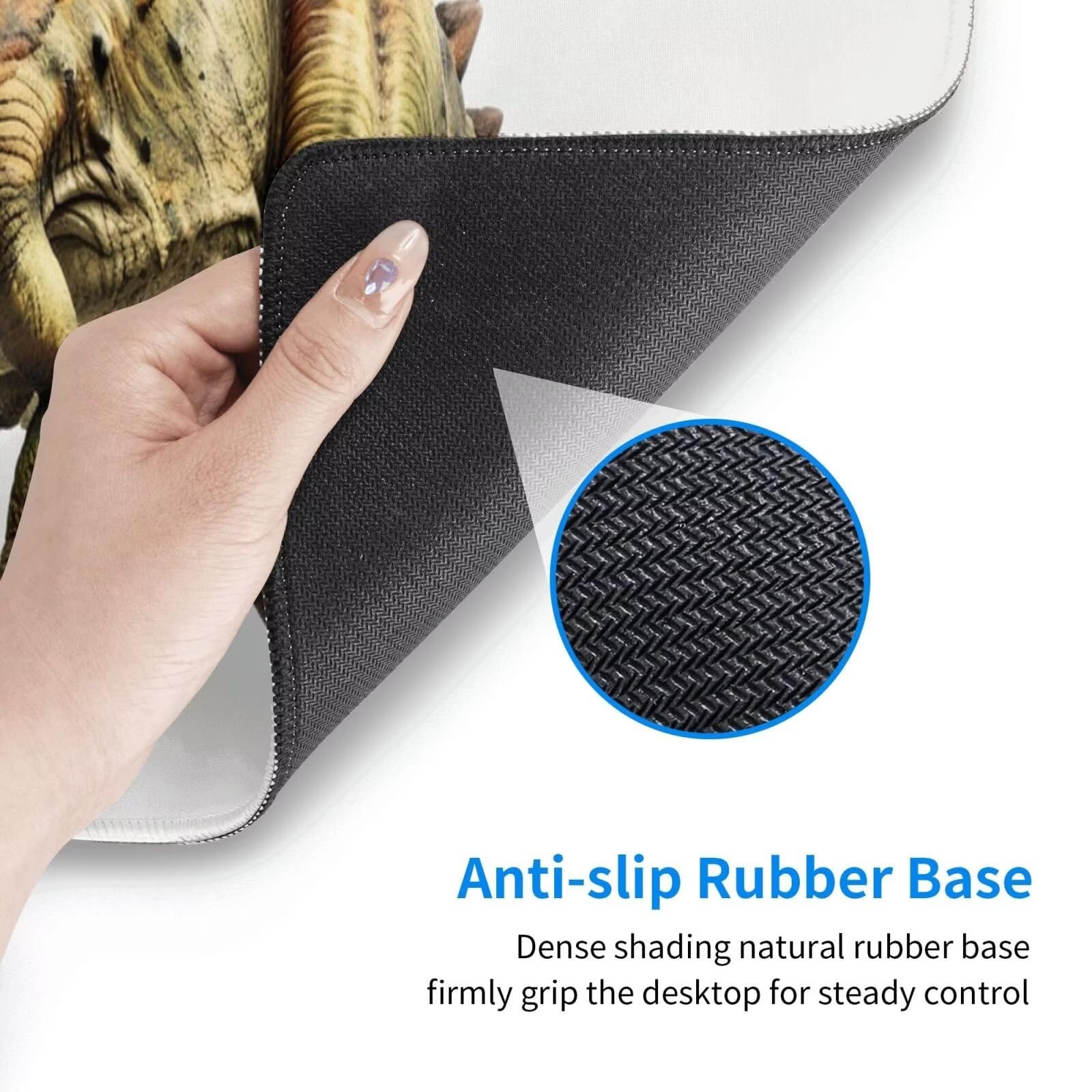 Tappetino Mouse, Tappetino Mouse Gaming Grande XXL 1500x800x3mm Tappetino Scrivania Mouse Pad, Base in Gomma Antiscivolo, Bordi Cuciti,Lavabile, Mousepad per Ufficio e Gaming (dinosauro) R-414