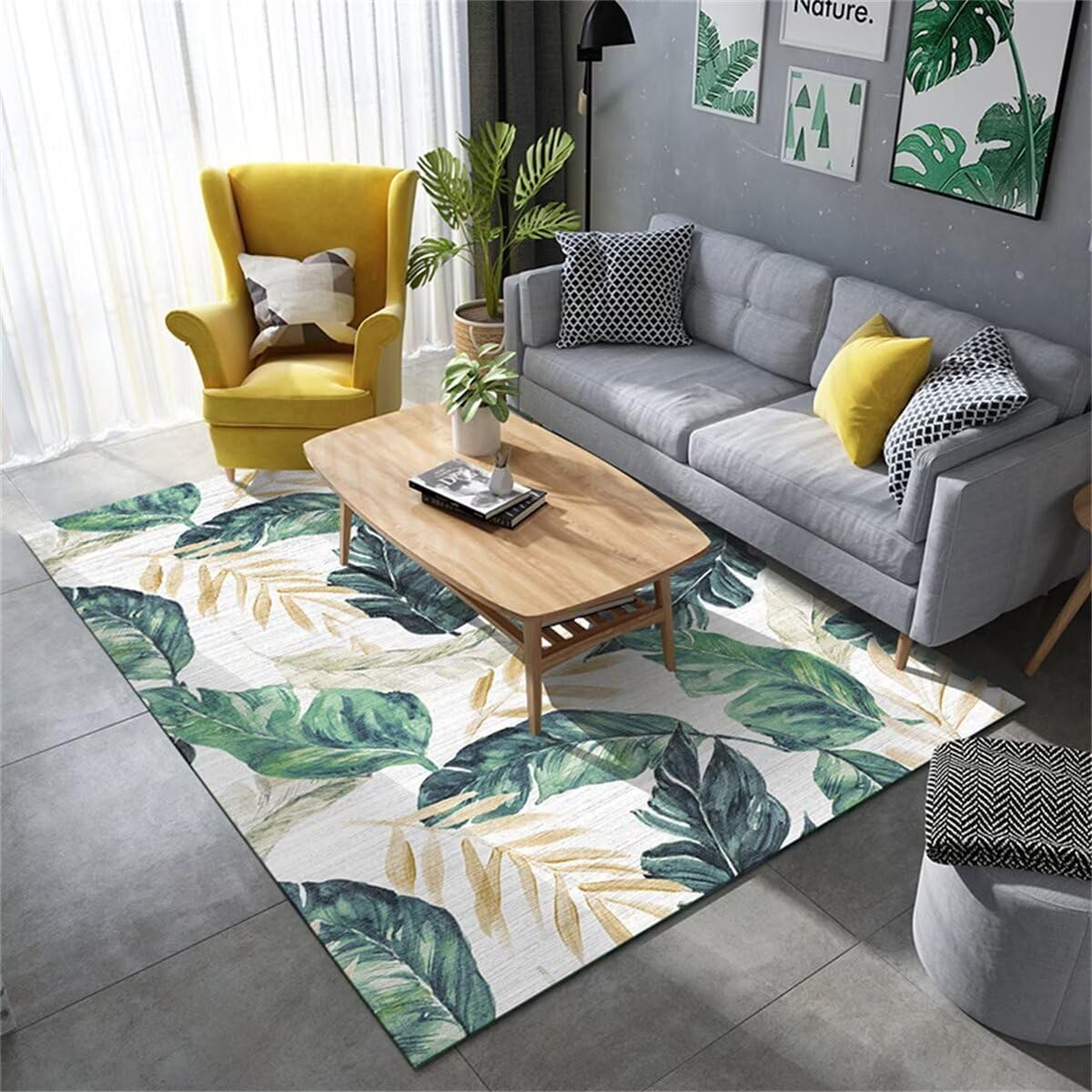 Tapis lavable et antidérapant de 80x120cm pour un sol sécurisé et propre au quotidien