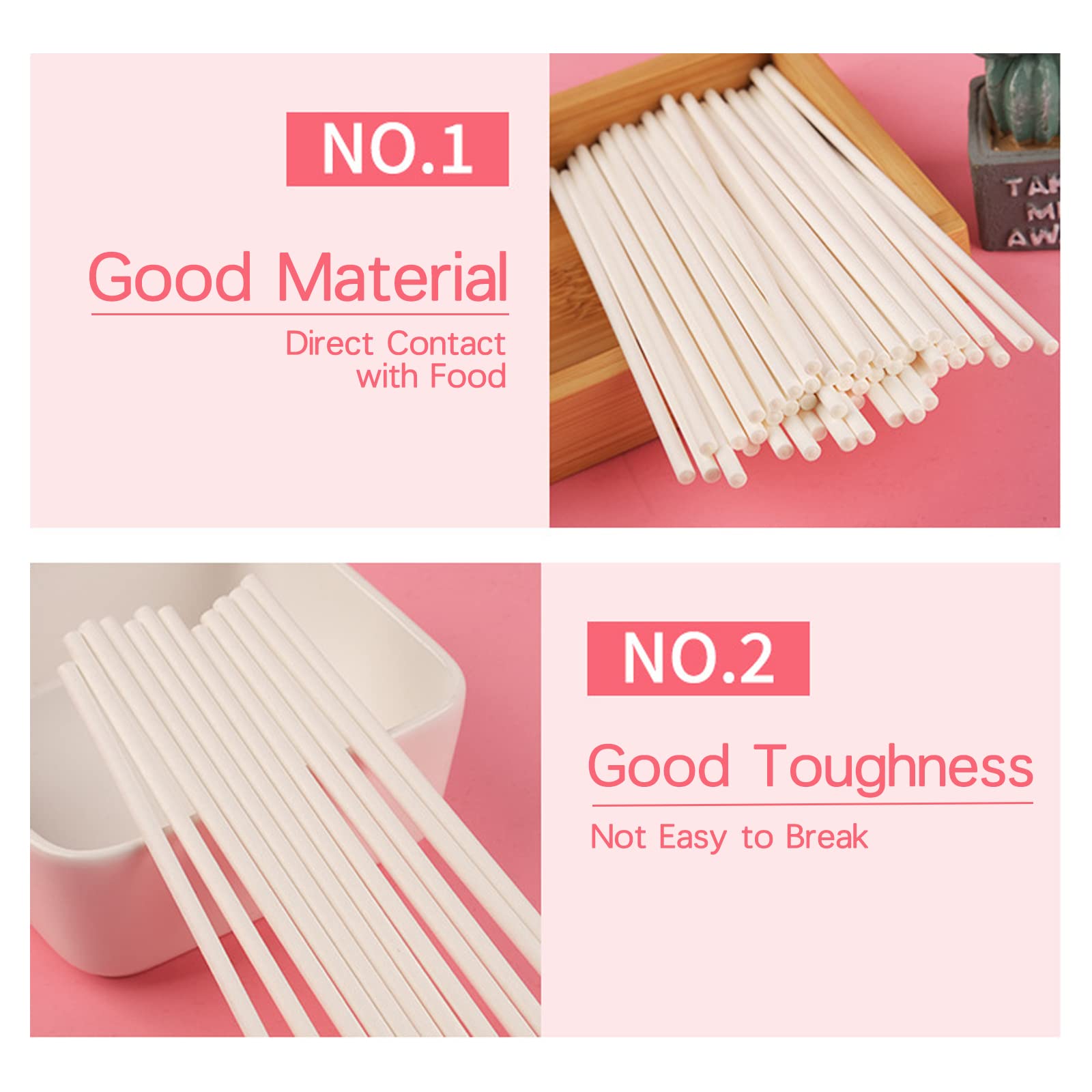 100 Bastoncini Carta Per Cake Pops - Bianchi, Per Dolci E Leccalecca - Foto 4