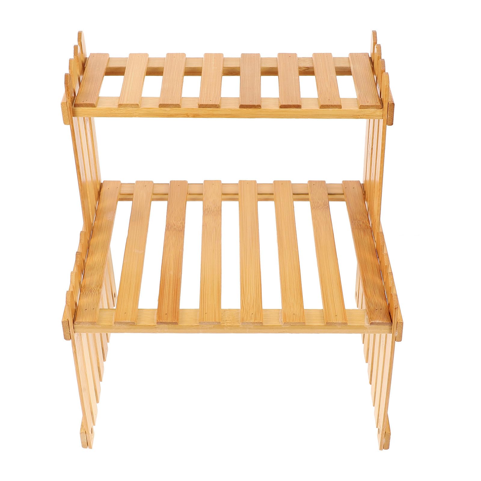 Support pot de fleurs en bois de bambou mini pour optimiser les petits espaces