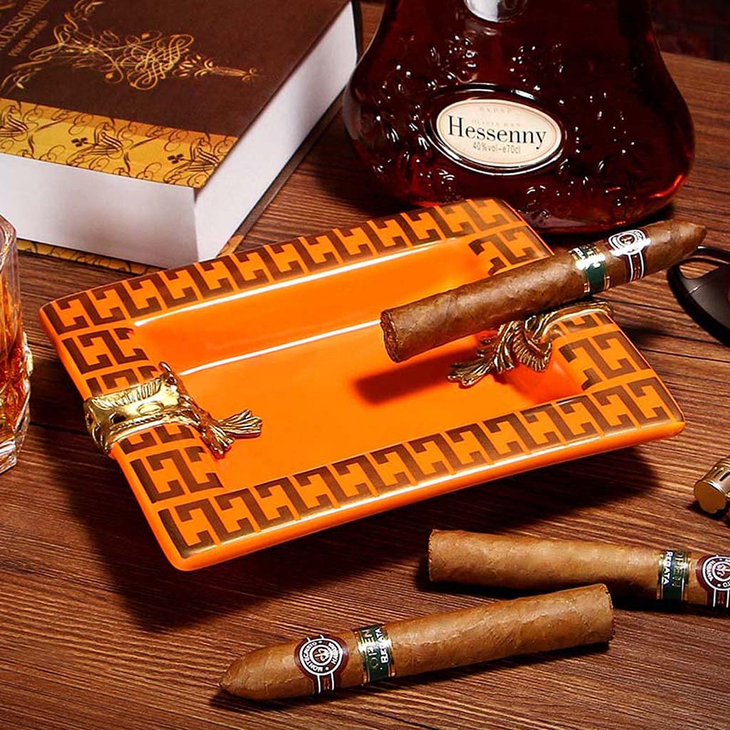 Amazon.com: ZXW Cigar Ashtray, Bone China Decoration Office